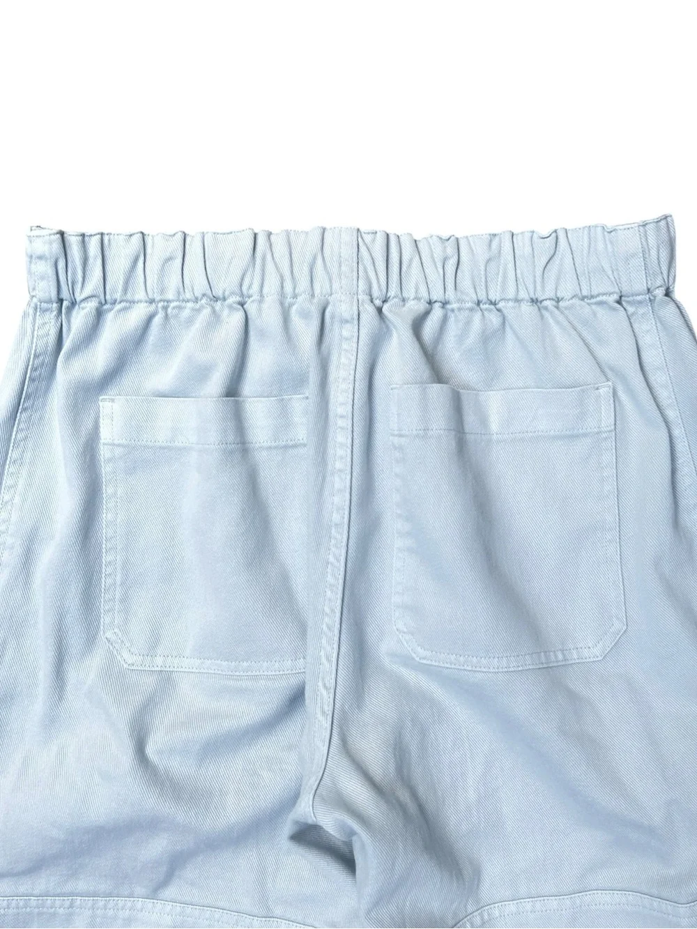 Re/Done Beach Pants 25 Light Blue Wide Leg Cotton